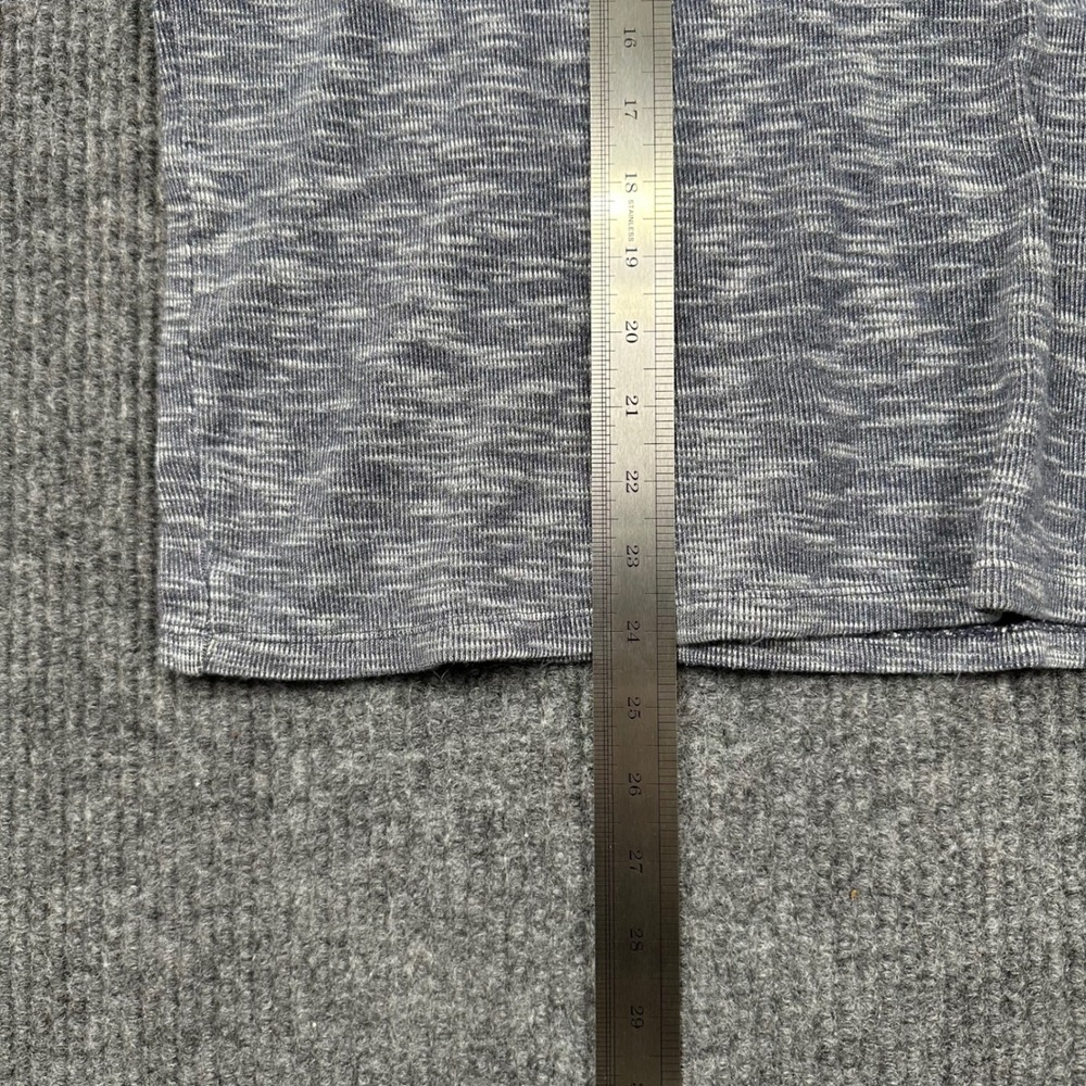 Lucky Brand Mens XL Henley Shirt Blue White Space Dye Marled Long Sleeve - Picture 10 of 10